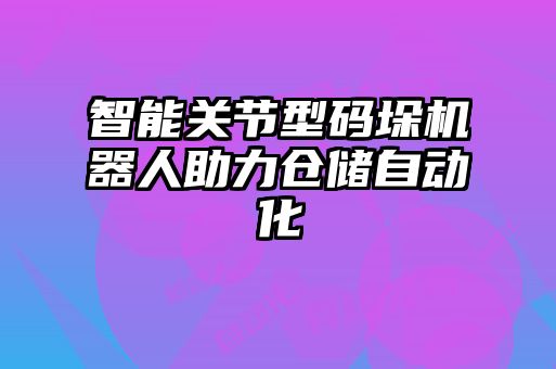 智能關節型碼垛機器人助力倉儲自動化