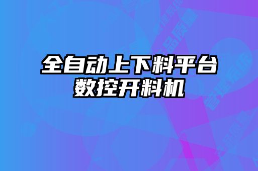 全自動上下料平臺數控開料機