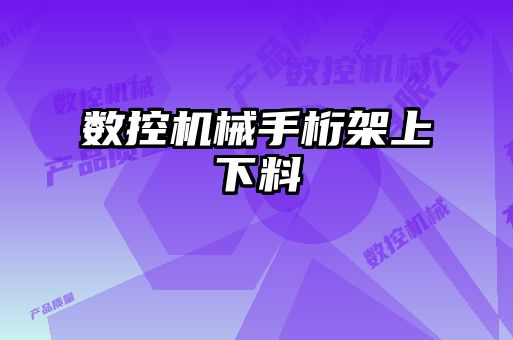 數控機械手桁架上下料