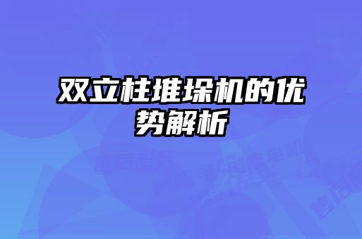 雙立柱堆垛機的優勢解析