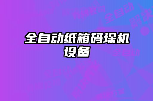 全自動紙箱碼垛機設備
