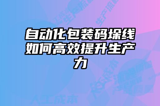自動化包裝碼垛線如何高效提升生產力