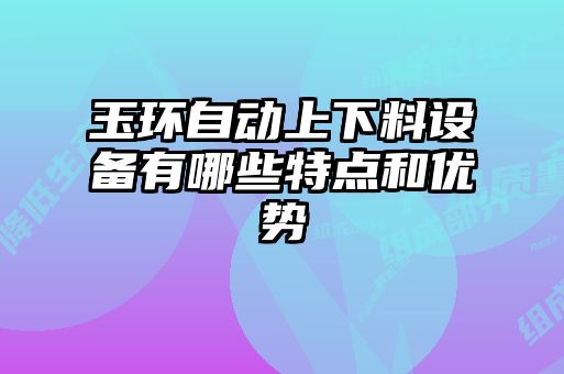 玉環自動上下料設備有哪些特點和優勢