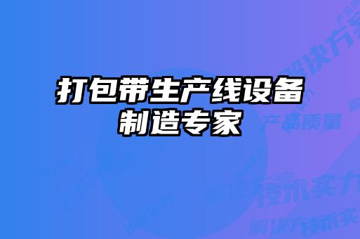 打包帶生產線設備制造專家